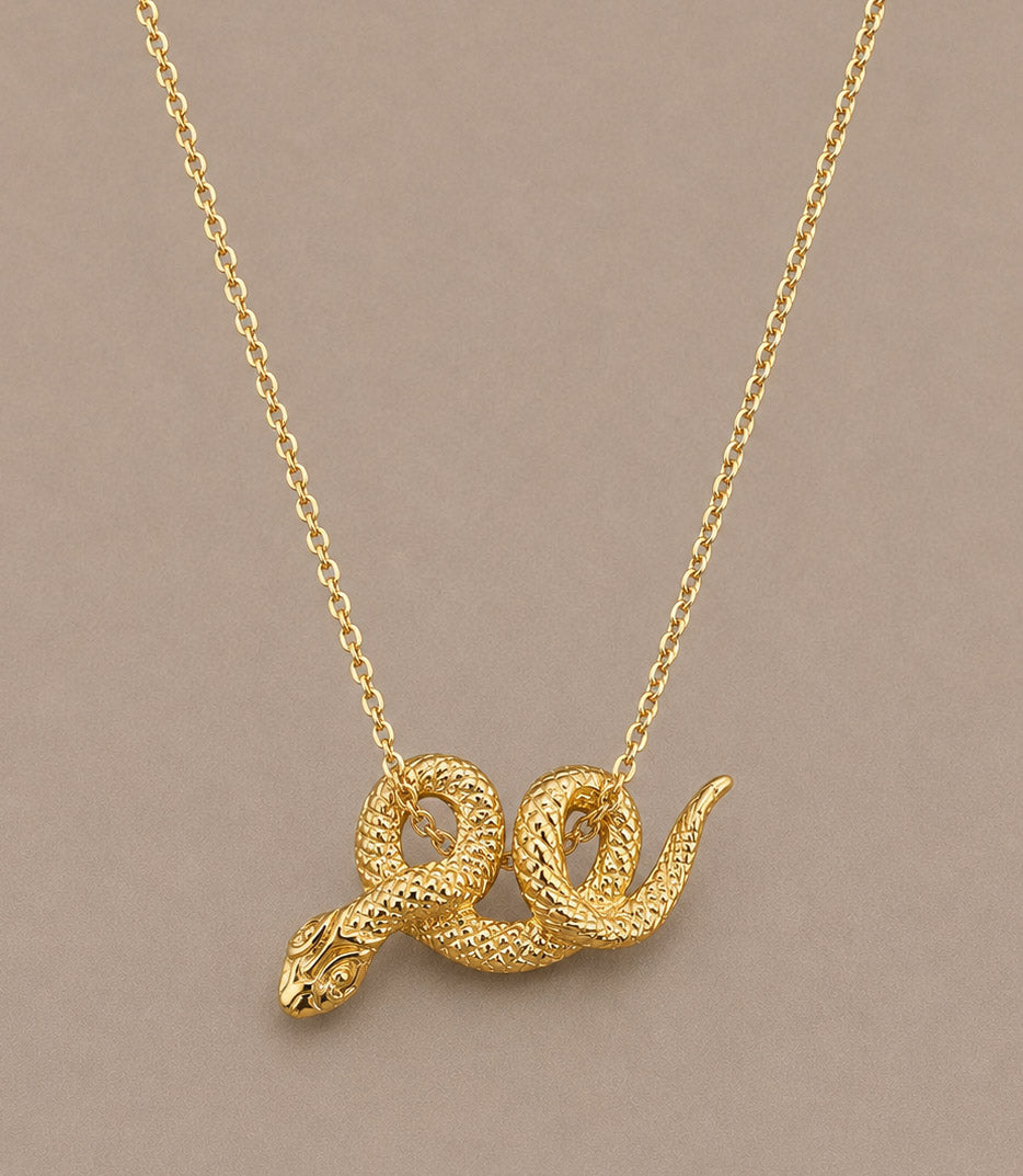Serpentine Gold Necklace