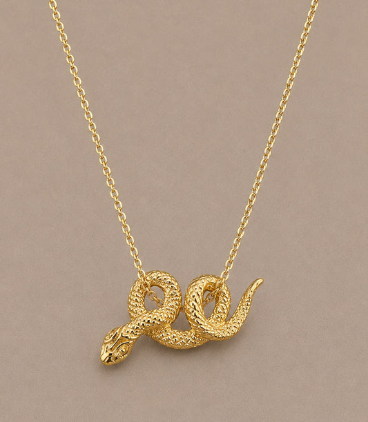 Serpentine Gold Necklace