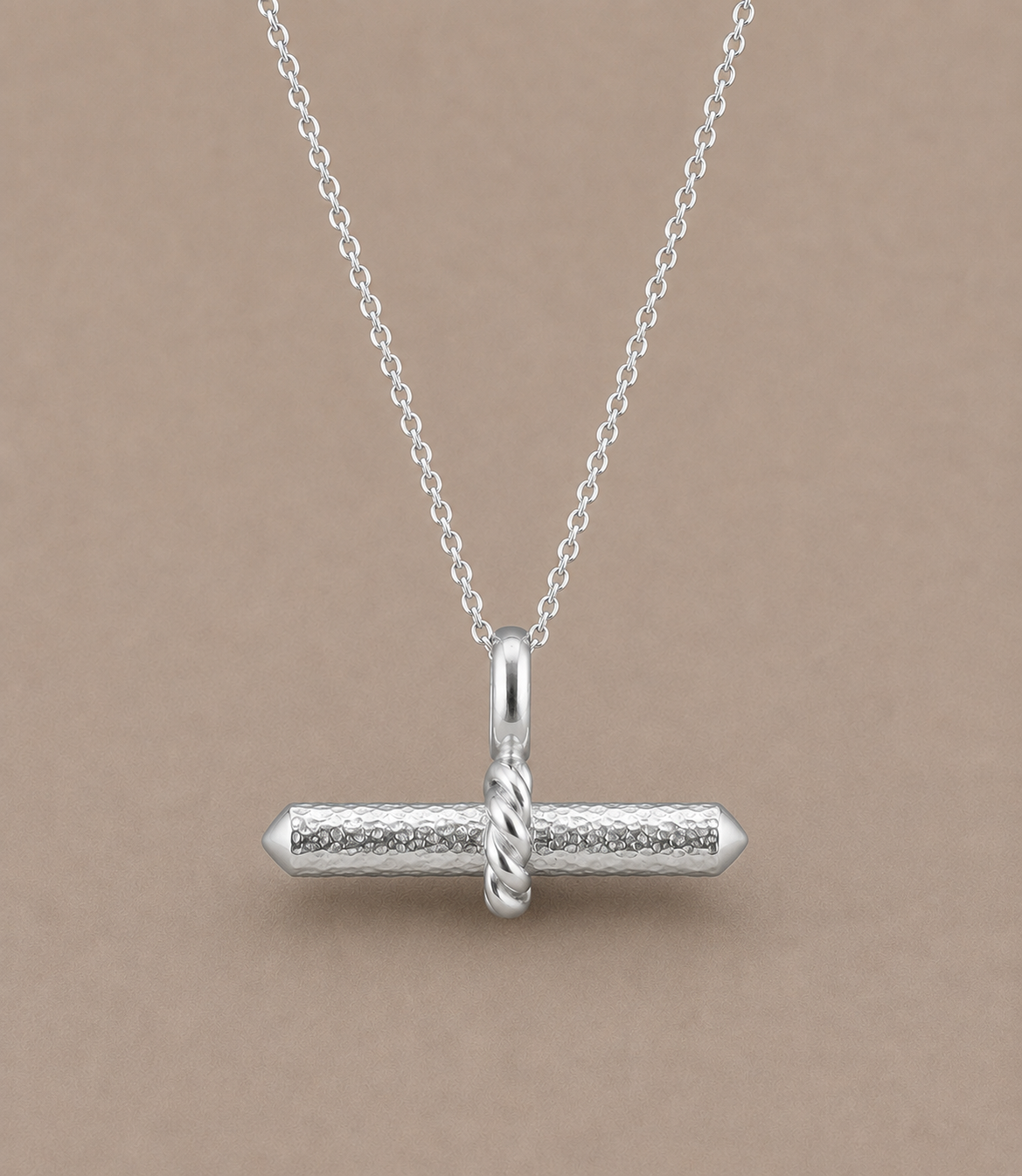 T-Bar II Silver Necklace