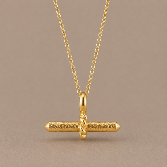 T-Bar II Gold Necklace