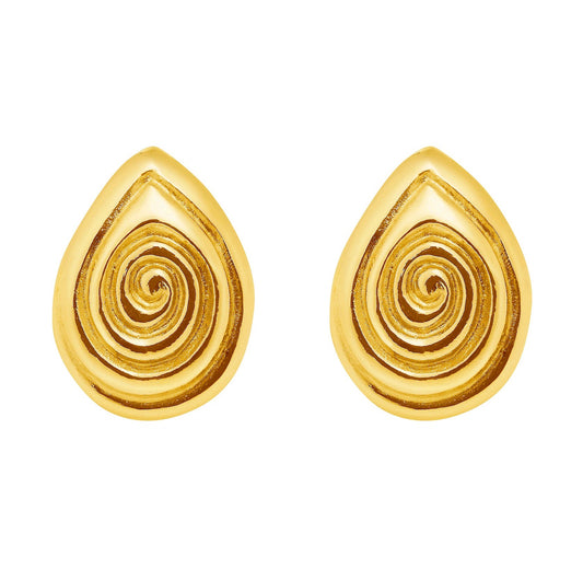 Escargot Gold Earrings
