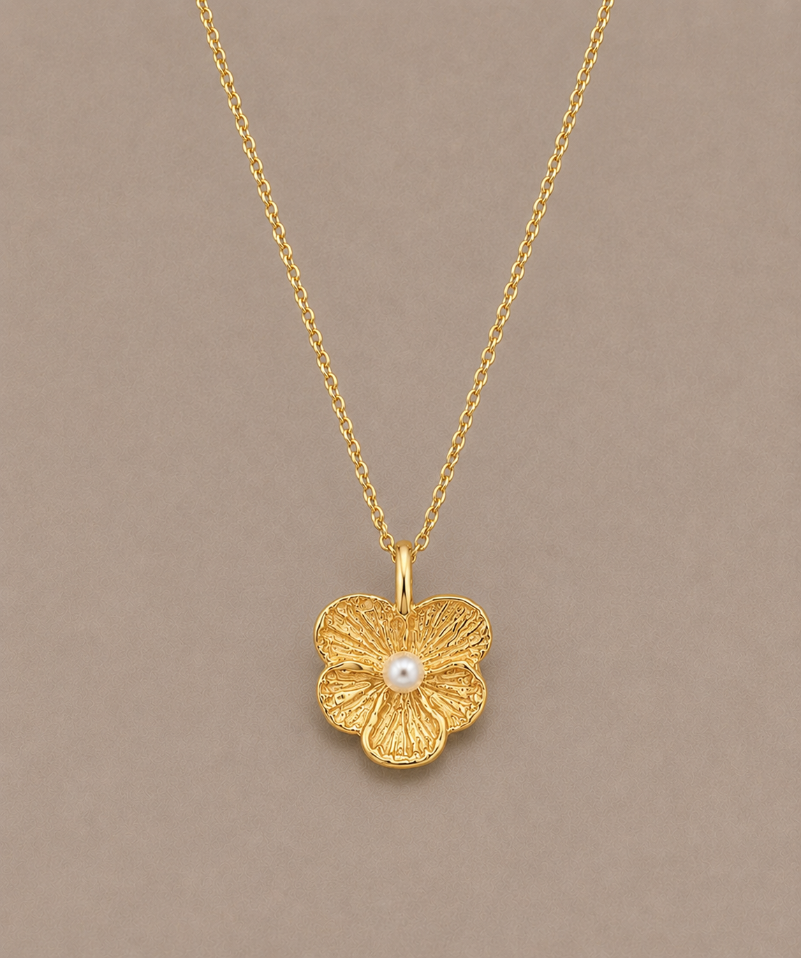 Pansy Pearl Necklace