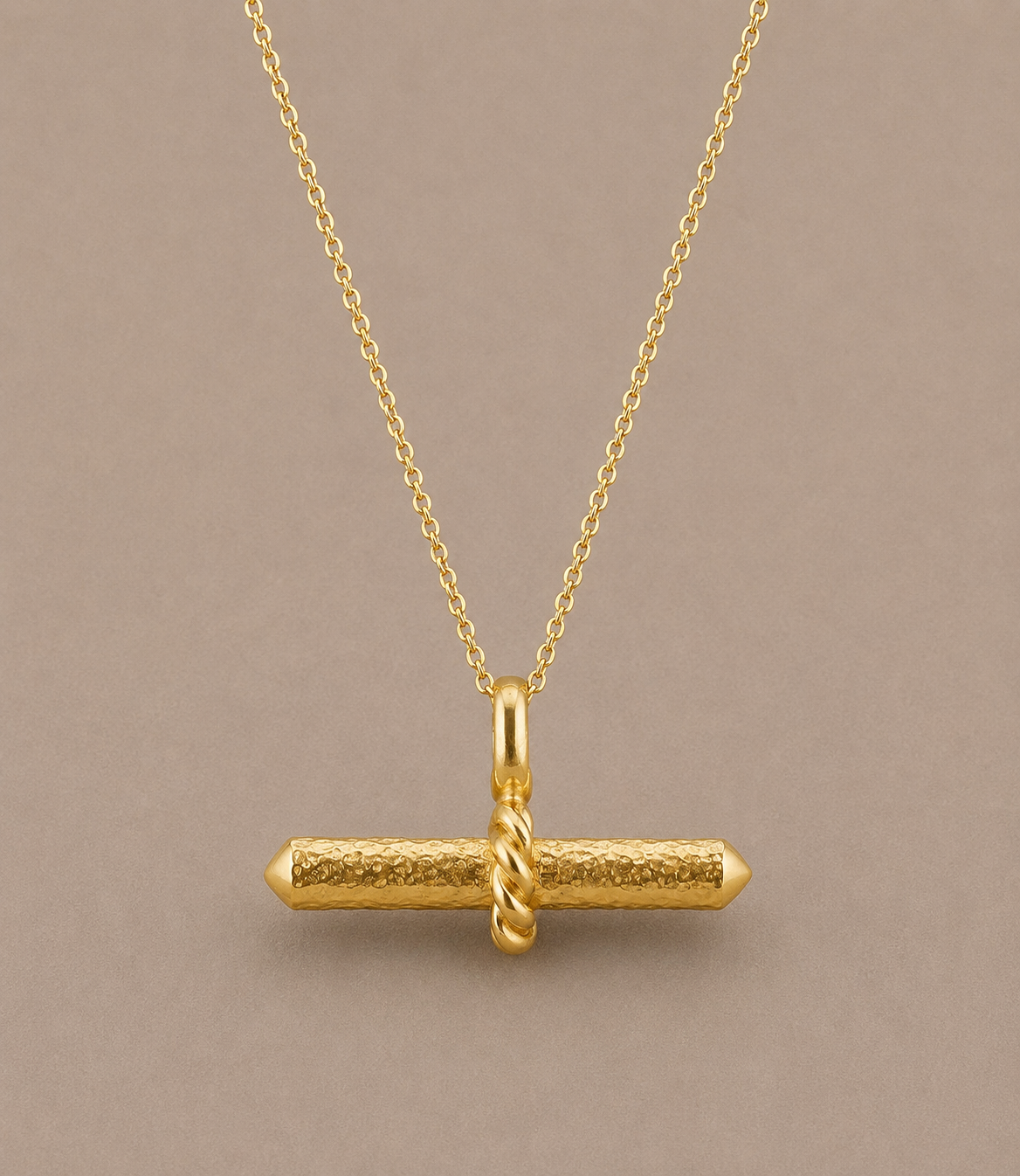 T-Bar II Gold Necklace