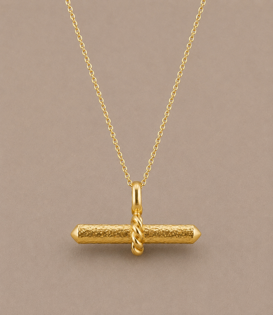 T-Bar II Gold Necklace