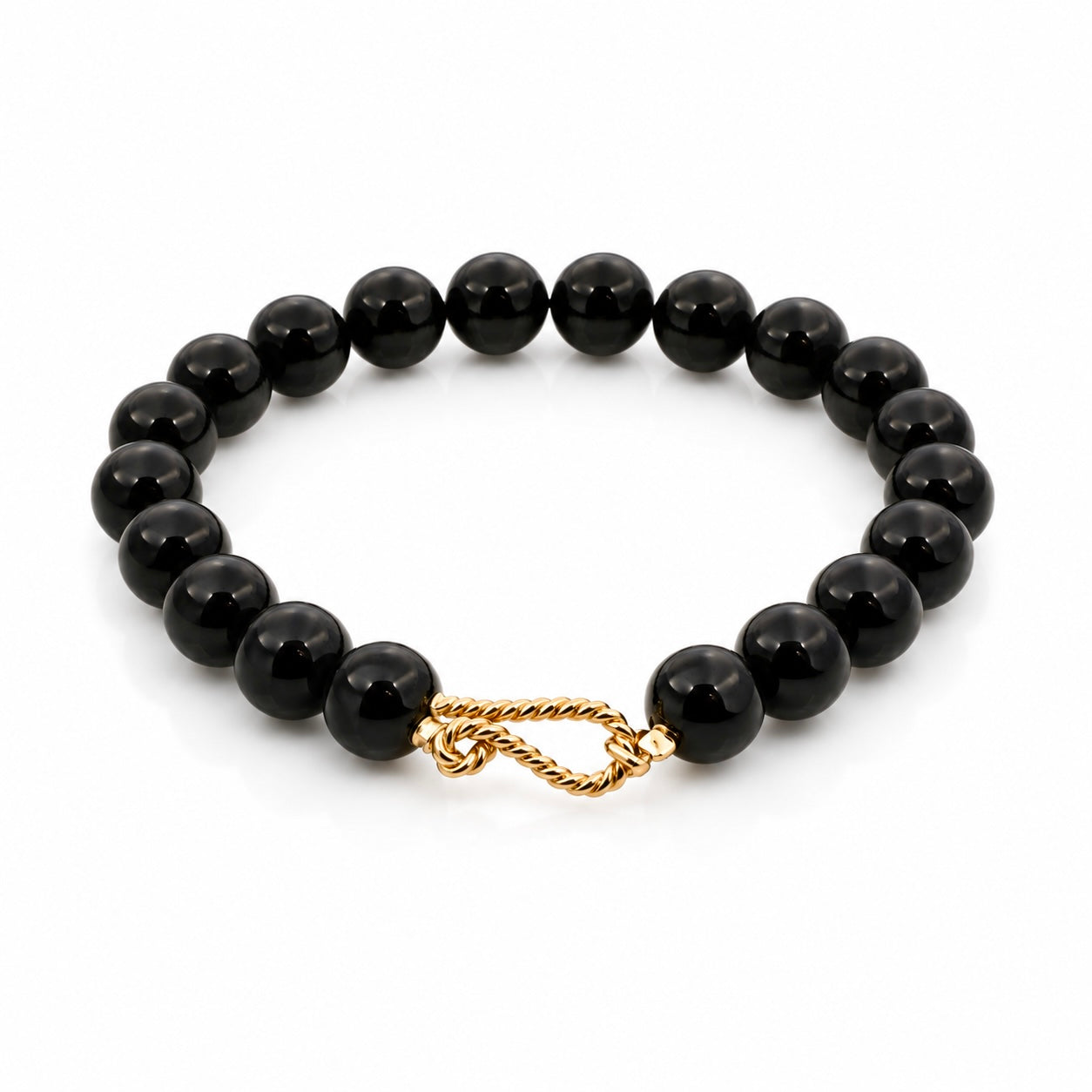 Coil Onyx Gold Bracelet