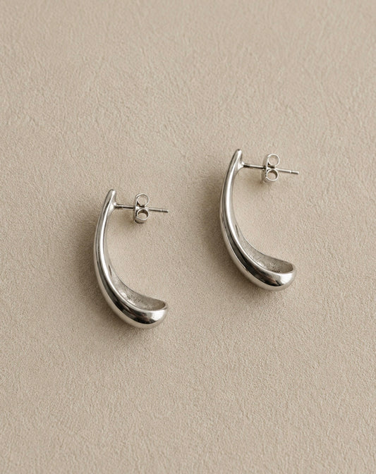 Wave Silver Earrings