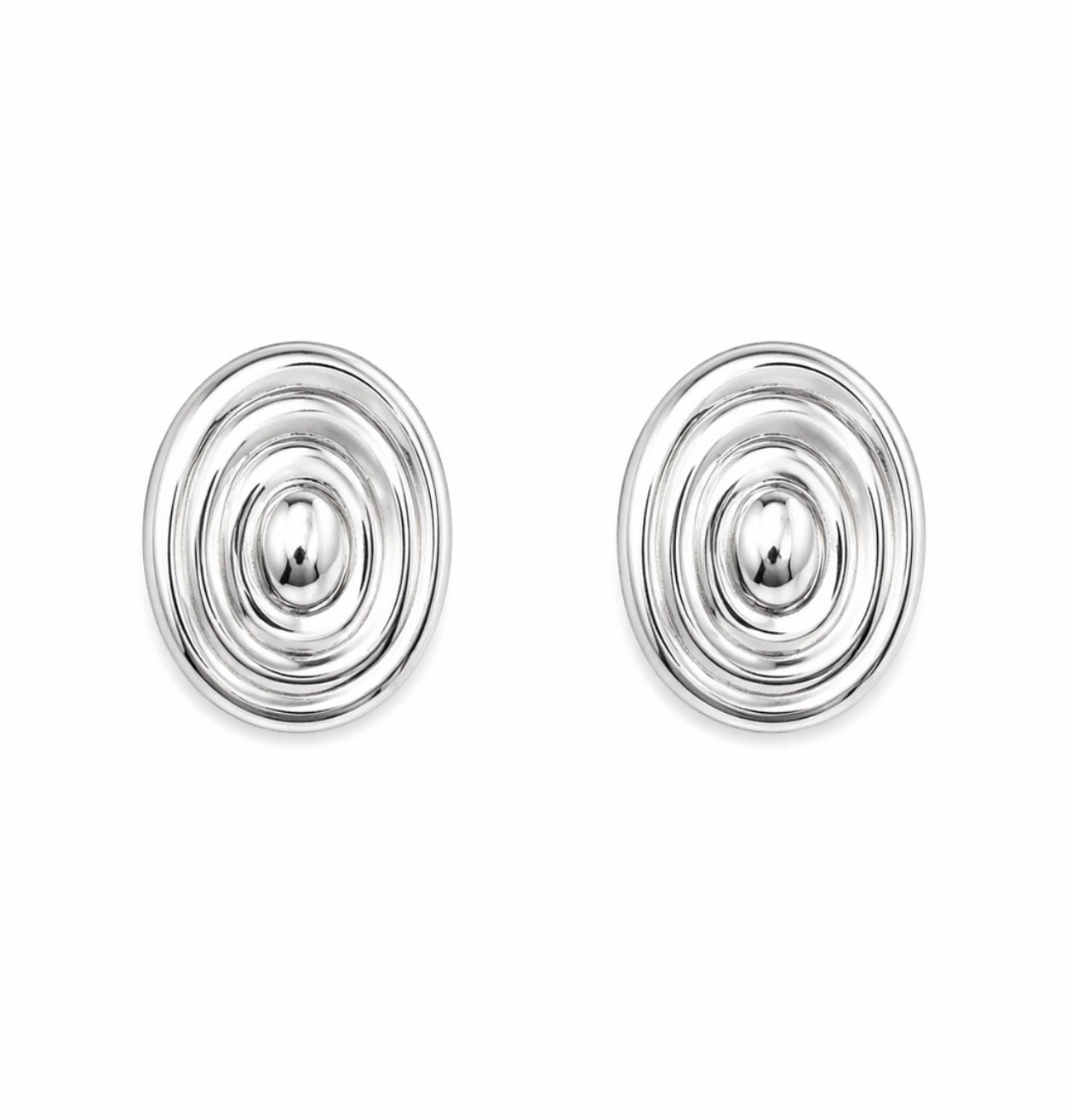 Coil Silver Earrings