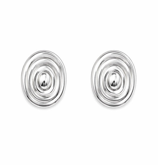 Coil Silver Earrings