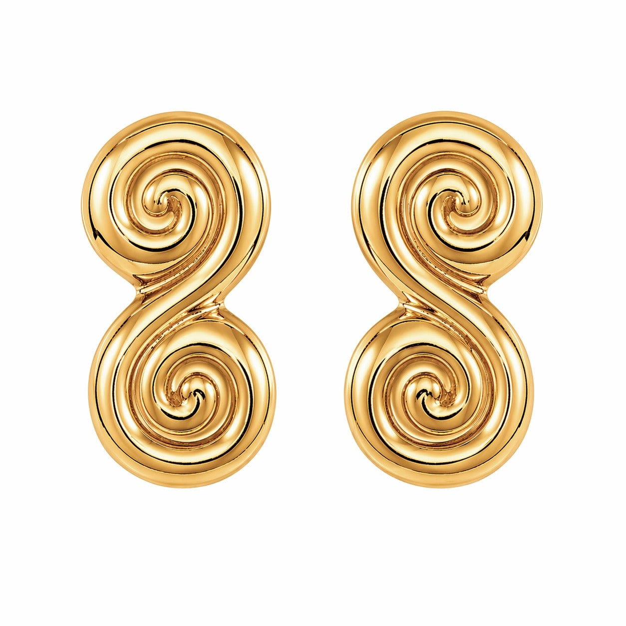 Louise Gold Double Earrings