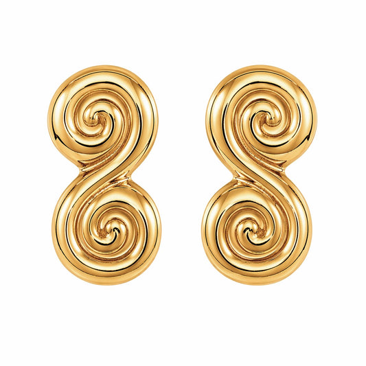 Louise Gold Double Earrings