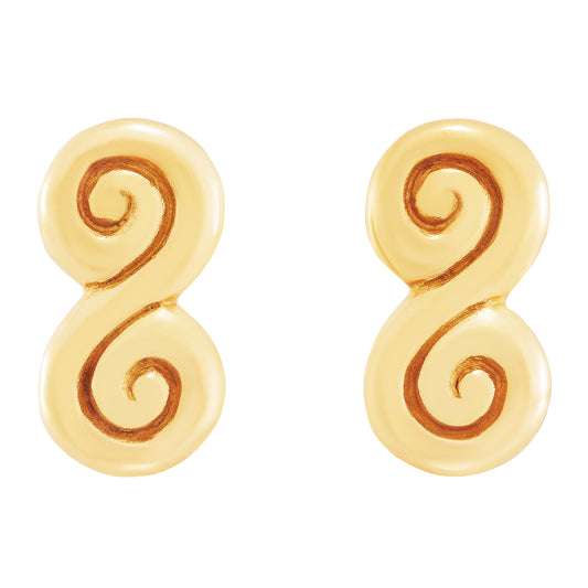 Louise Gold Double Earrings