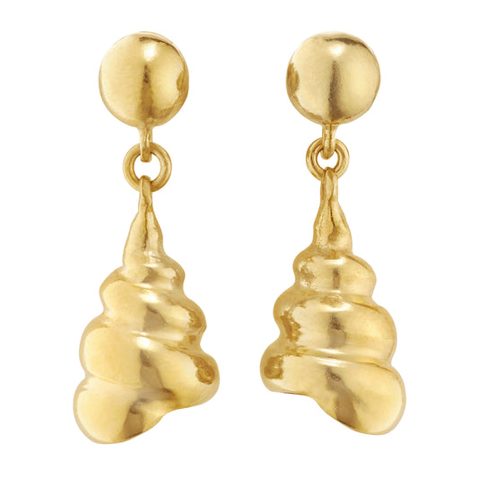 Vride & Pellet Gold Earrings