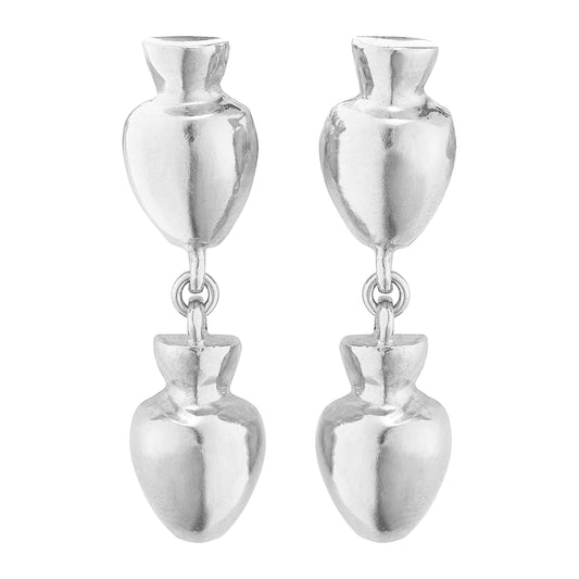 Vejer Duo Silver Earrings