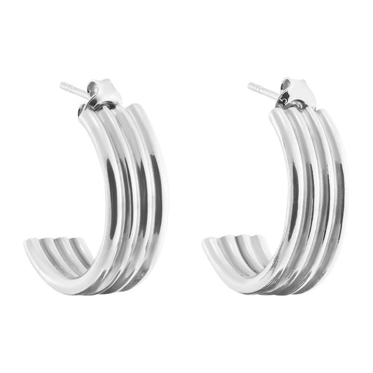Spiral Siver Earrings Large