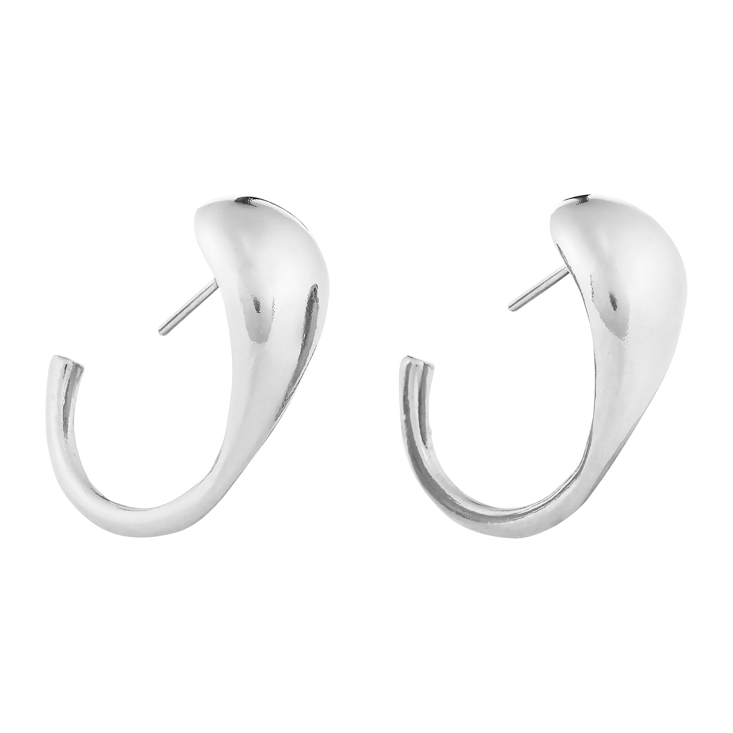 Splash Silver Hoop Earrings