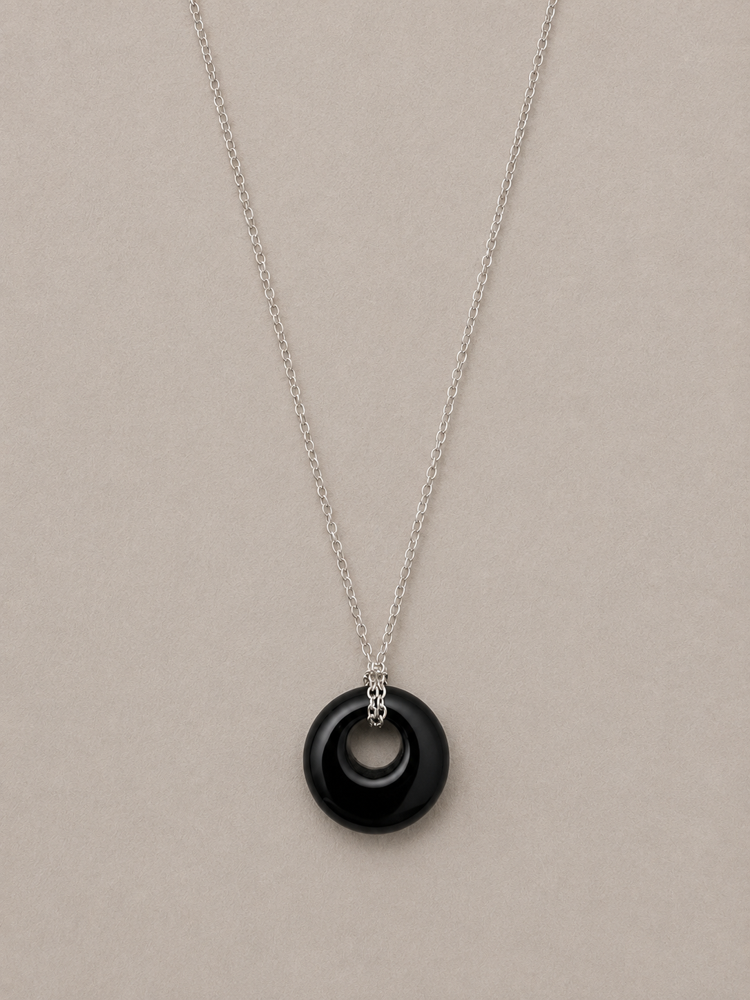 Black Moon Silver Necklace