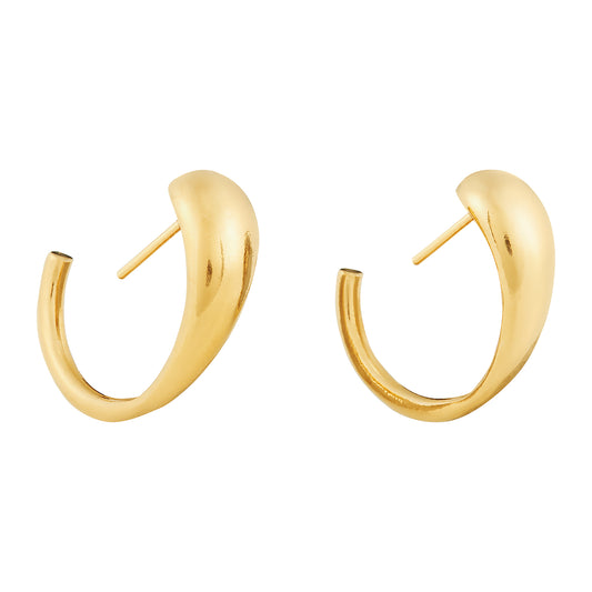 Wave Hoop Earrings