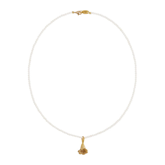 Morning Glory White Coral Choker