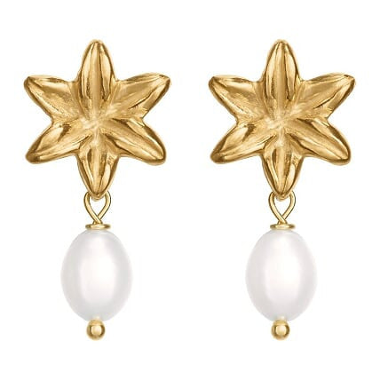 Spotted Lily Pearl Earrings