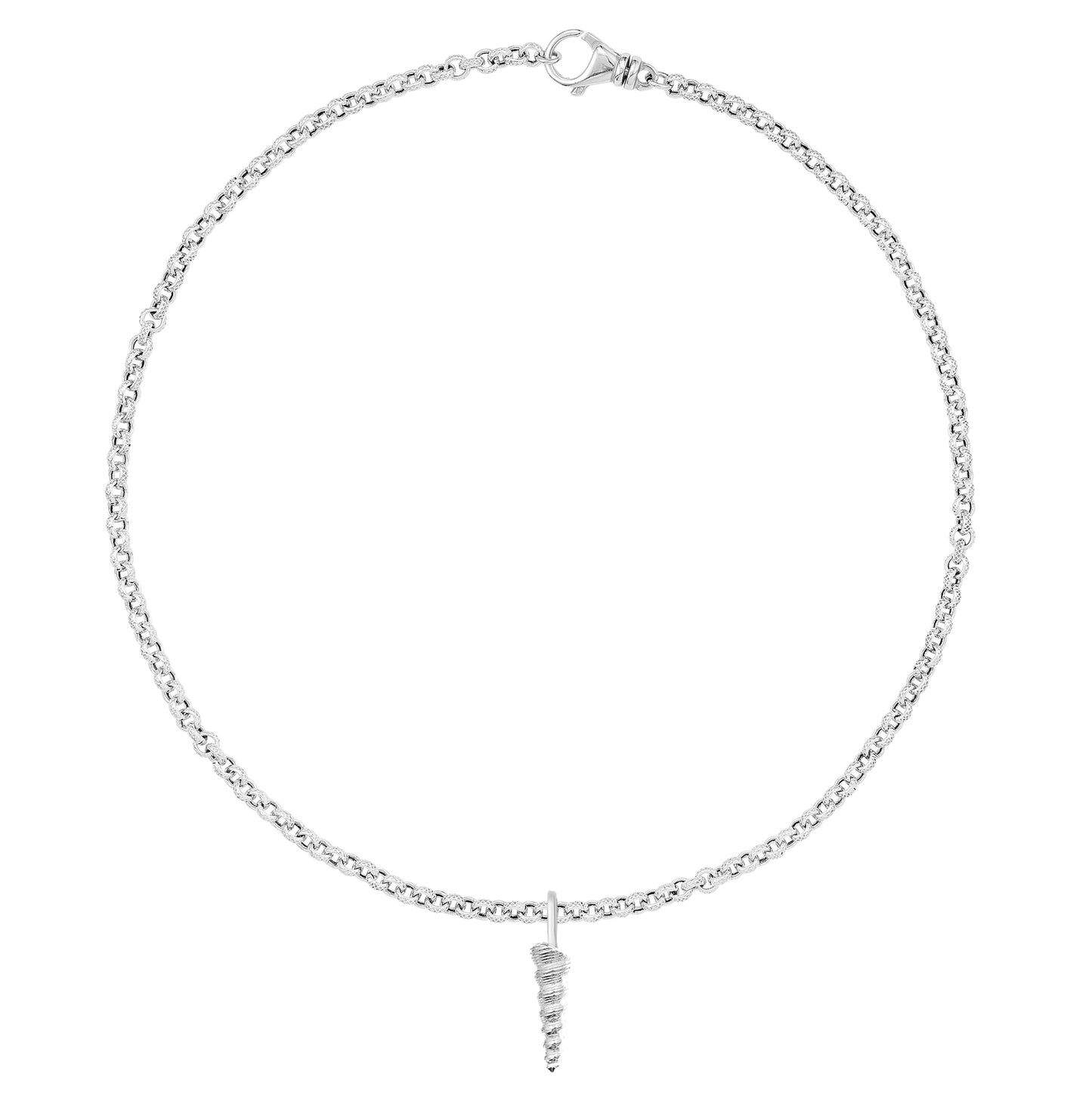 Haket Auger Silver Necklace