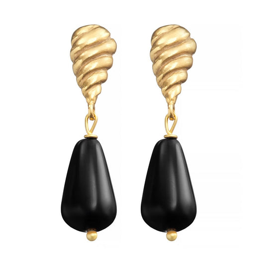 Pia Gimlet Onyx Earrings