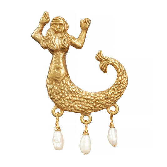 Sirene Medallion with White Pearls