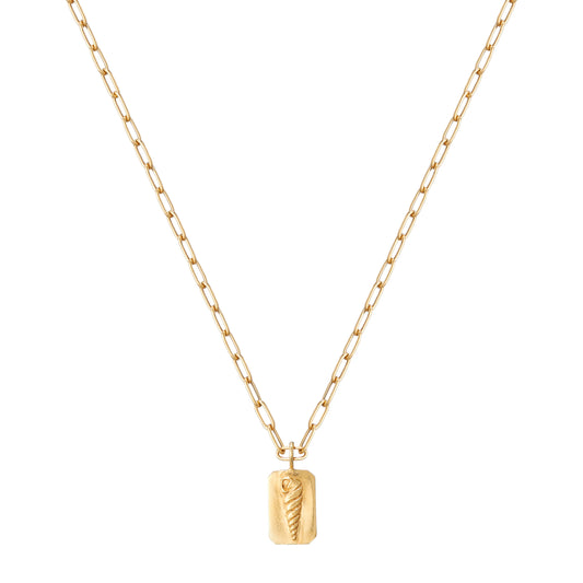 Amonit & Auger Double Side Necklace