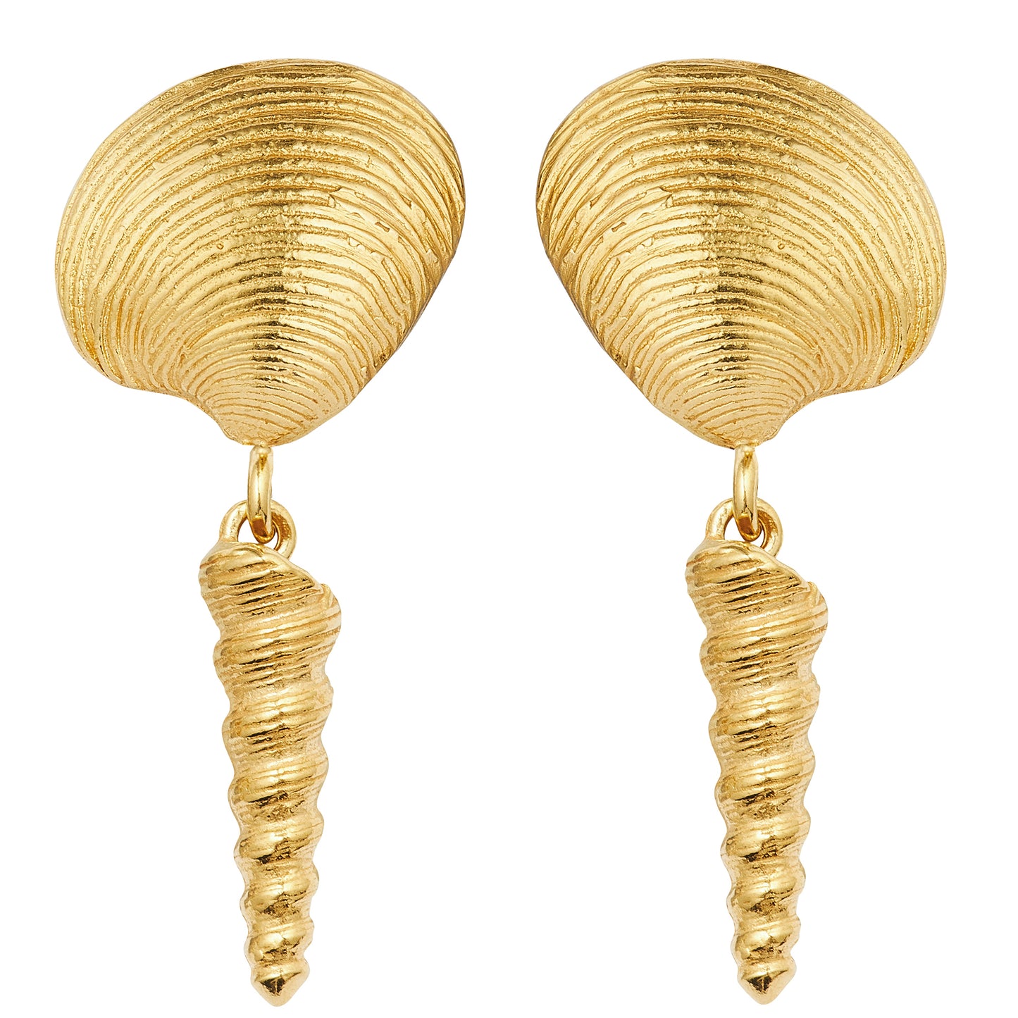 Vongole & Auger Gold Earrings