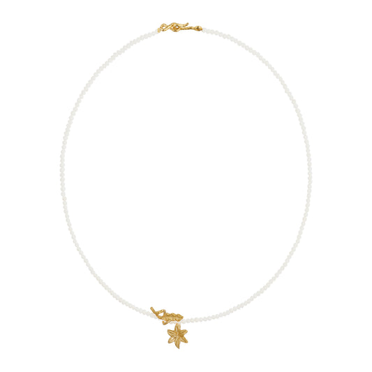 Spotted Lily White Coral Choker